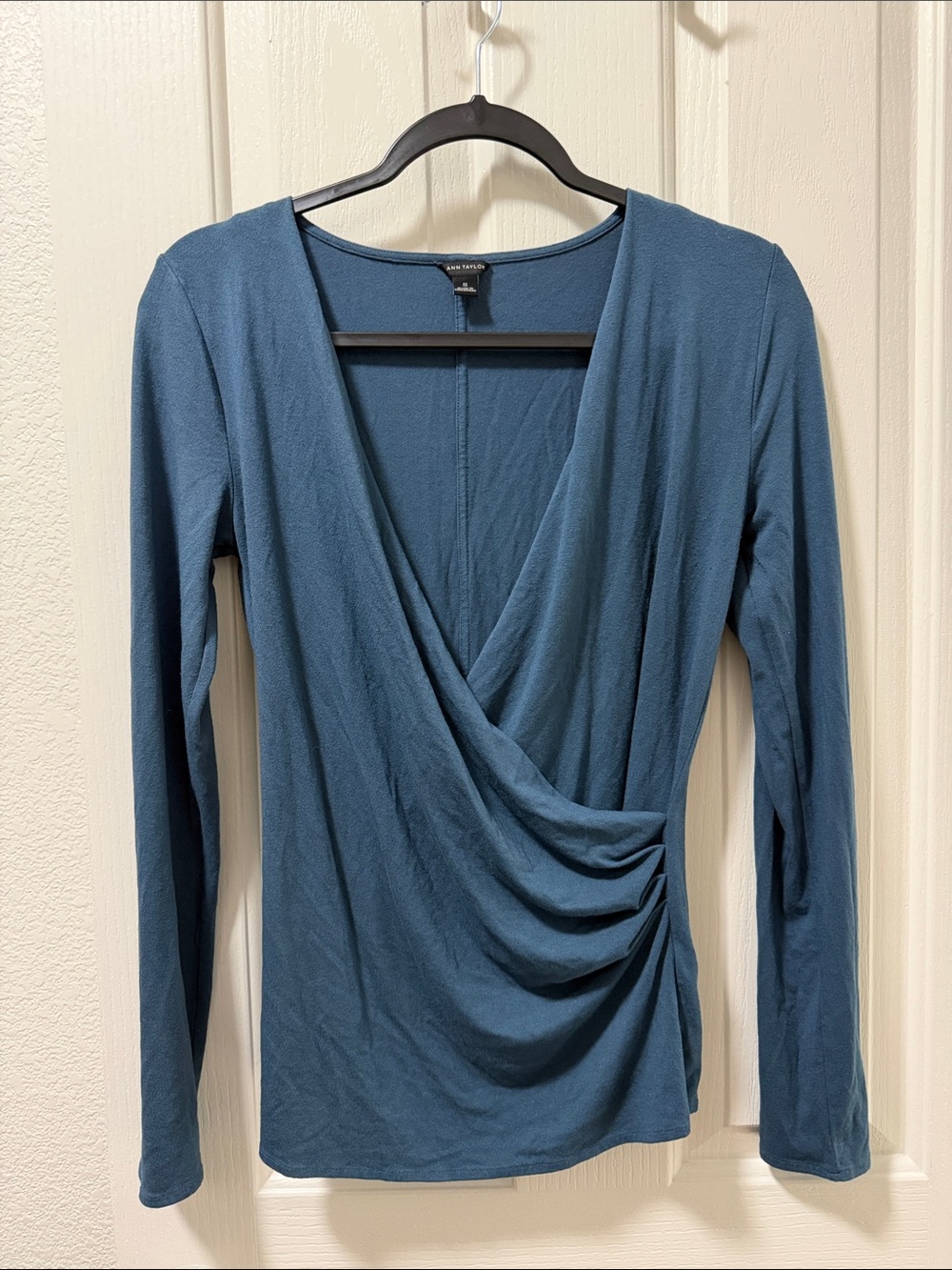 Blue wrap top